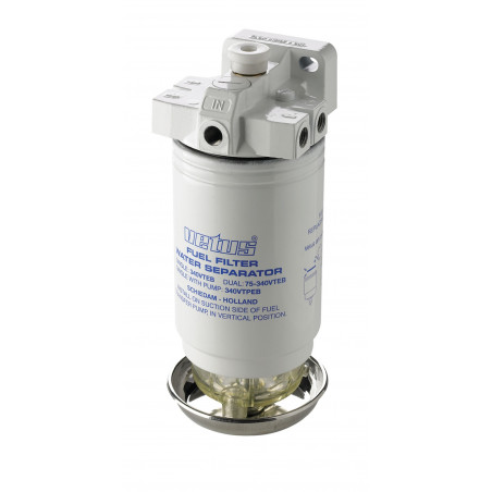 VETUS water separator/fuel filter with pump, 10 micron, max. 380 l/h