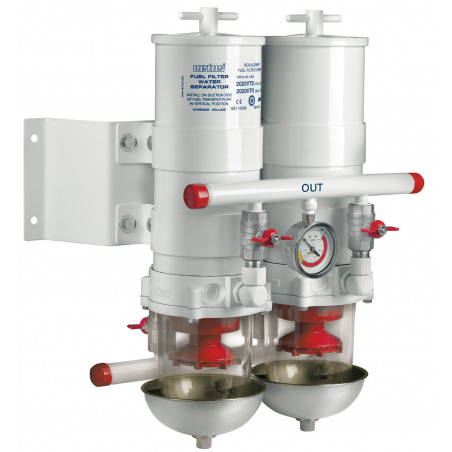 VETUS water separator/fuel filter, 2 in line, 30 micron, max. 12 l/min