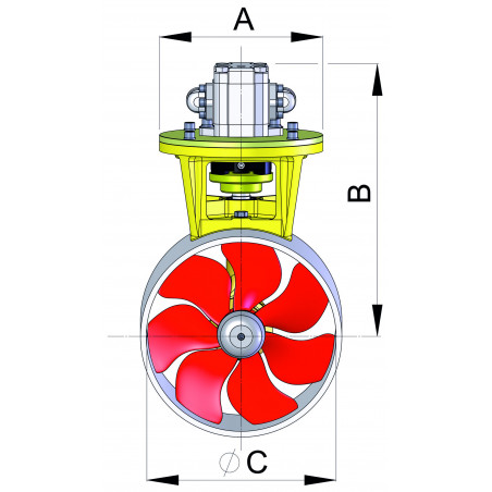 Bow-thruster 95 kgf incl. 6,0 kW hydro motor