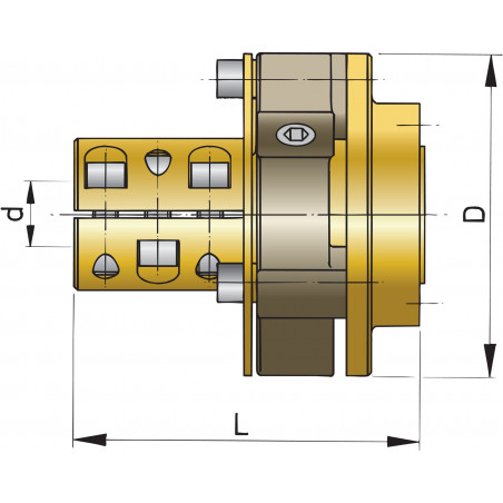 VETUS flexible coupling BULLFLEX 8, shaft 30 mm