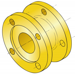 VETUS adapter flange for Yanmar and Kanzaki