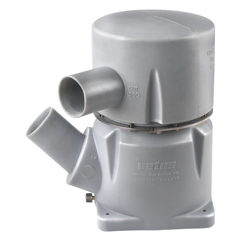 VETUS waterlock type MGS, inlet 5 inch-45 degrees, outlet 5 inch