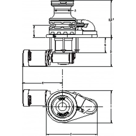 MAXWELL 3500 VWCLP 24 V 100TDC, chainwheel for 8-13 mm chain