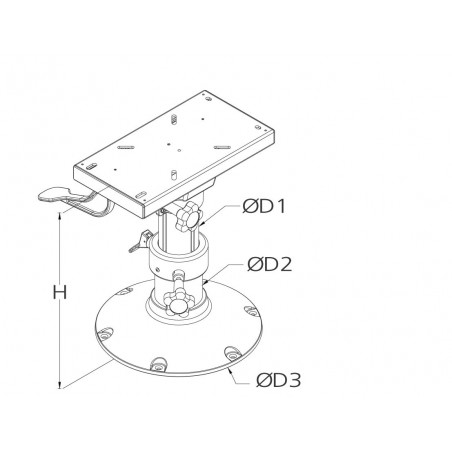 Pedestal adjustable