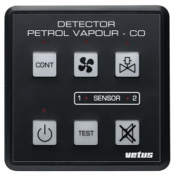 VETUS petrol vapour & carbon monoxide detector 12/24 Volt, incl. sensor