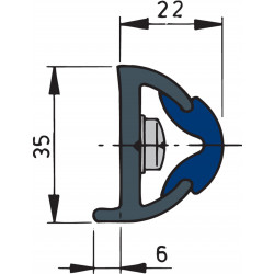 Rubbing strake, ideal for GRP boats