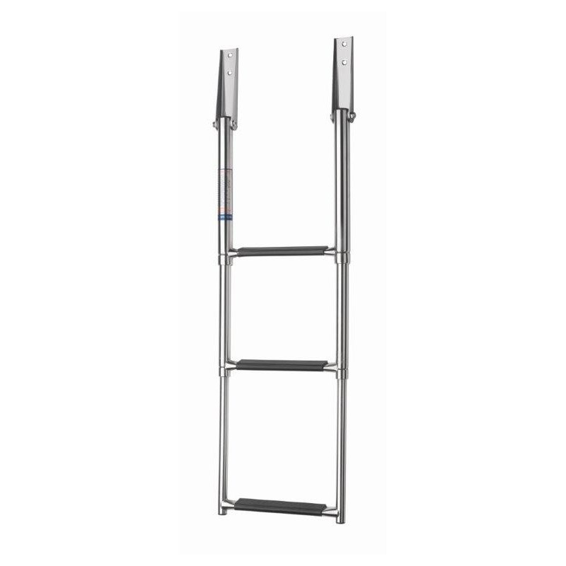 Telescopic ladder Stainless steel (AISI 316). Available with 3 steps.