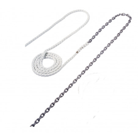 MAXWELL 10 m. of 6 mm chain & 100 metres of 12 mm, 8 plait rope