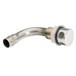 Air-vent nipple chromium plated brass for hose Ø 16 mm angled