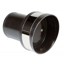 VETUS plastic transom exhaust connection with check valve, 152 mm
