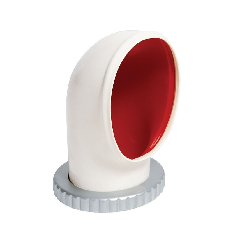 VETUS cowl ventilator TOM 2, 100 mm, white PVC, red interior