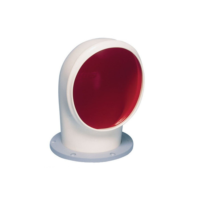 VETUS cowl ventilator TOM S, 100 mm, white PVC, red interior