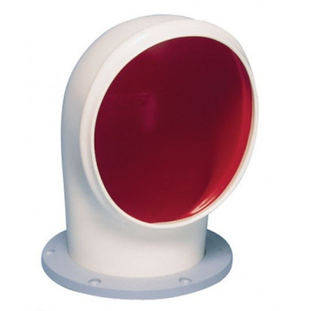VETUS cowl ventilator TOM S, 100 mm, white PVC, red interior