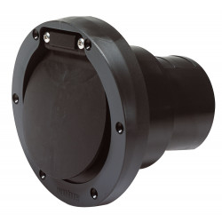 VETUS plastic transom exhaust connection with check valve, 75 mm