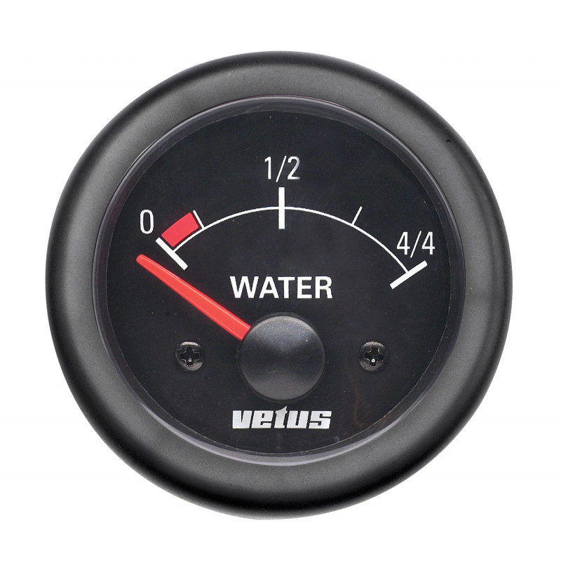 VETUS water level indicator, black, 24 Volt, cut-out size 52mm