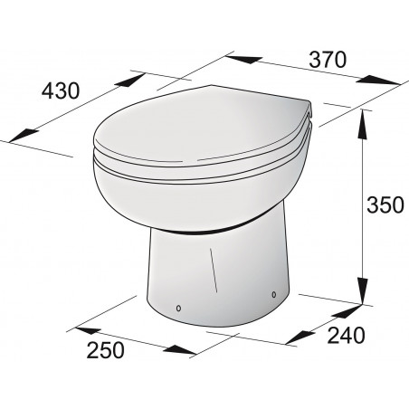 Toilet WCPS24, 12 V
