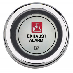 VETUS exhaust temperature alarm, black, 24 Volt, cut-out size 52mm