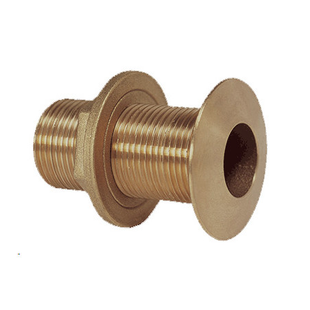 Bronze thru-hull fitting, G1 ½" bronze, chamfered - 1