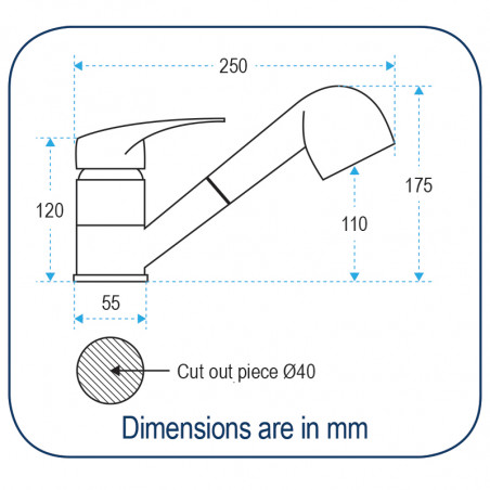 Vandhane med bruser 150 cm - 2