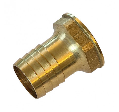 Slangestuds med indvendigt gevind, messing - 3