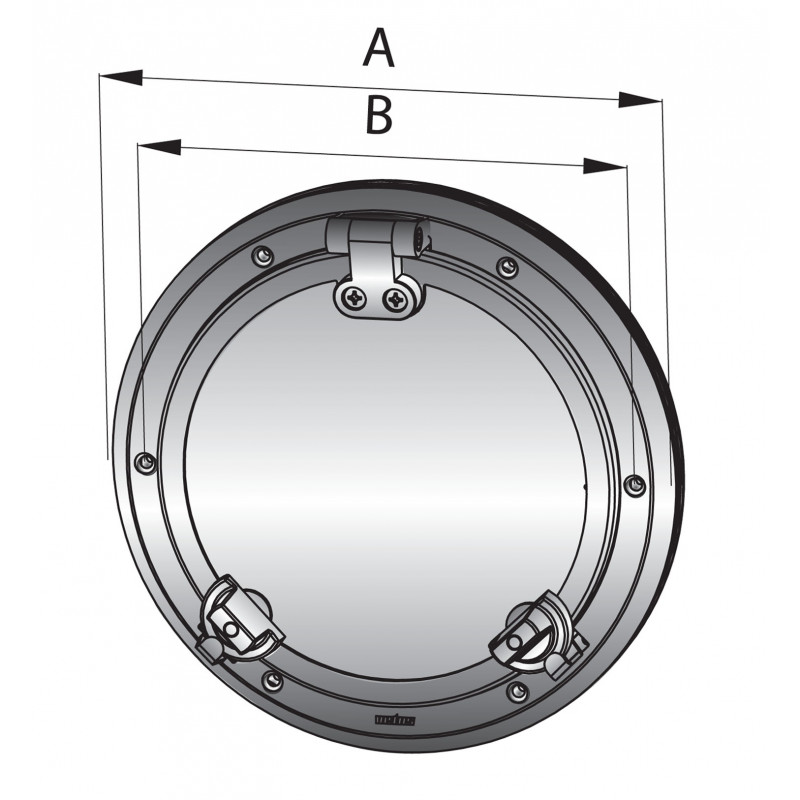 VETUS porthole, S/S AISI 316, category A III, cut-outsize 198 mm, incl. mosquito screen - 2 VETUS porthole, S/S AISI 316, category A III, cut-outsize 198 mm, incl. mosquito screen - 2