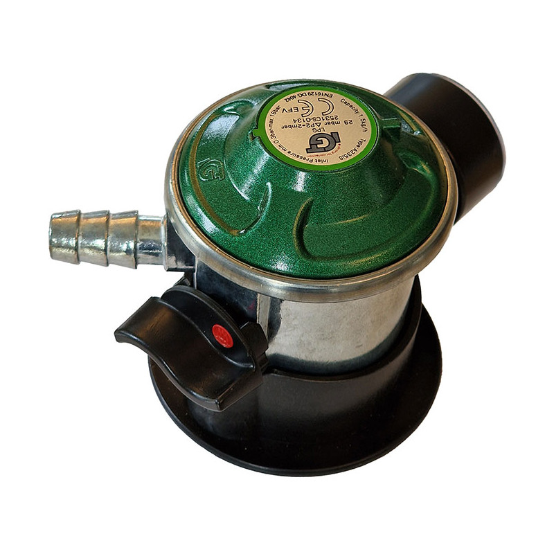 Gas regulator Jumbo click on med manometer og slangestuds - 3 Gas regulator Jumbo click on med manometer og slangestuds - 3