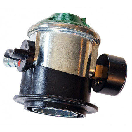 Gas regulator Jumbo click on med manometer og slangestuds - 4