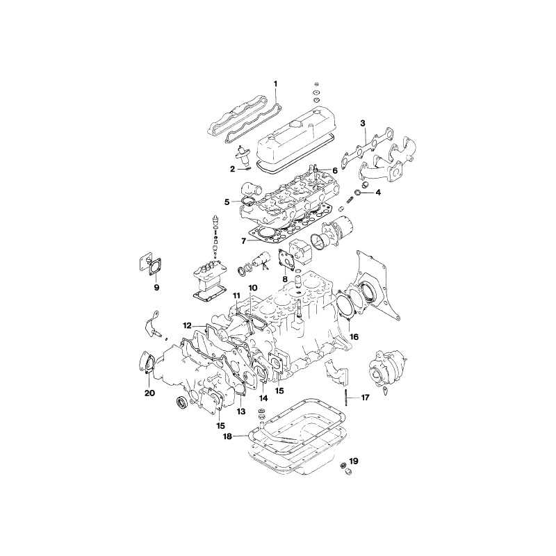 Vetus Engine Gasket Set for M4.14 - 1