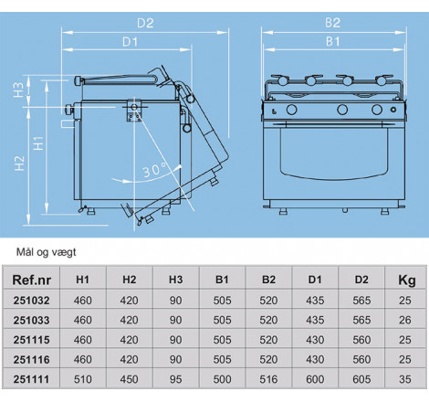 Eno Bretagne Komfur med Ovn - 2