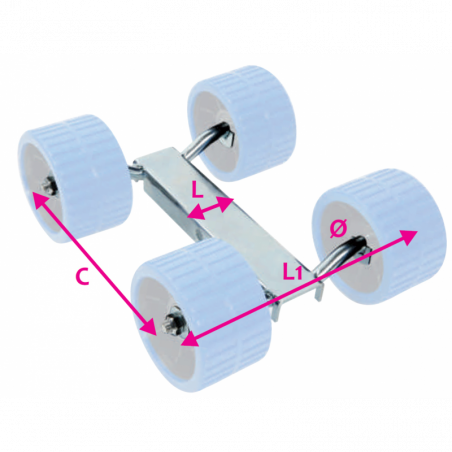 Holder til 4 sideruller - 1