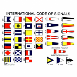 Selvklæbende tavle med signalflag - 1