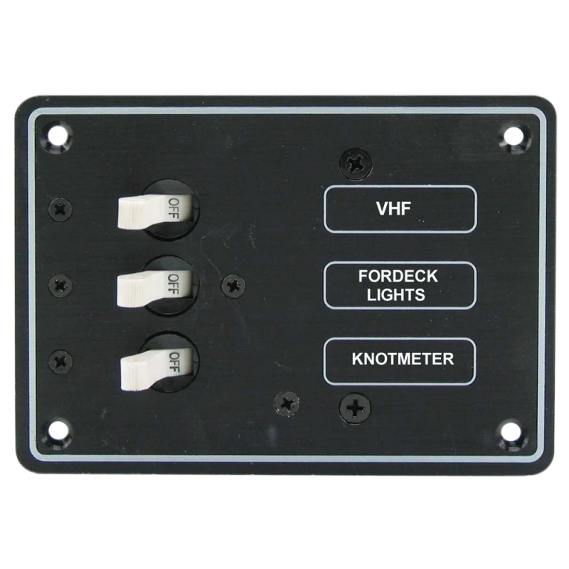 Kontaktpanel med 3 vippekontakter - 1 Kontaktpanel med 3 vippekontakter - 1