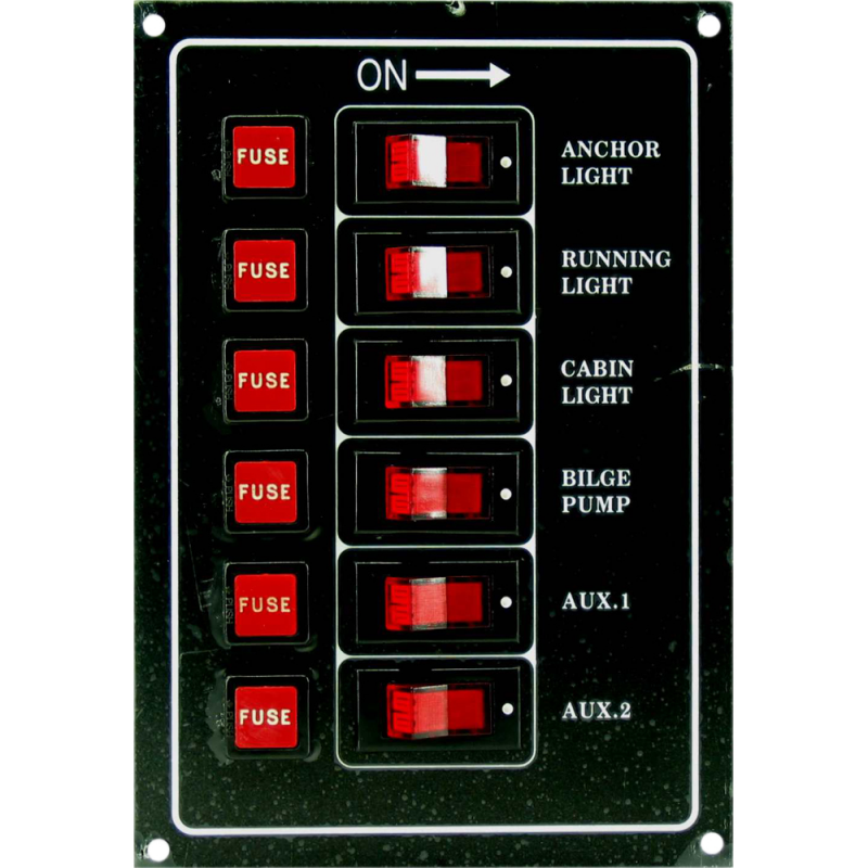 Kontaktpanel med 6 kontakter - 1 Kontaktpanel med 6 kontakter - 1